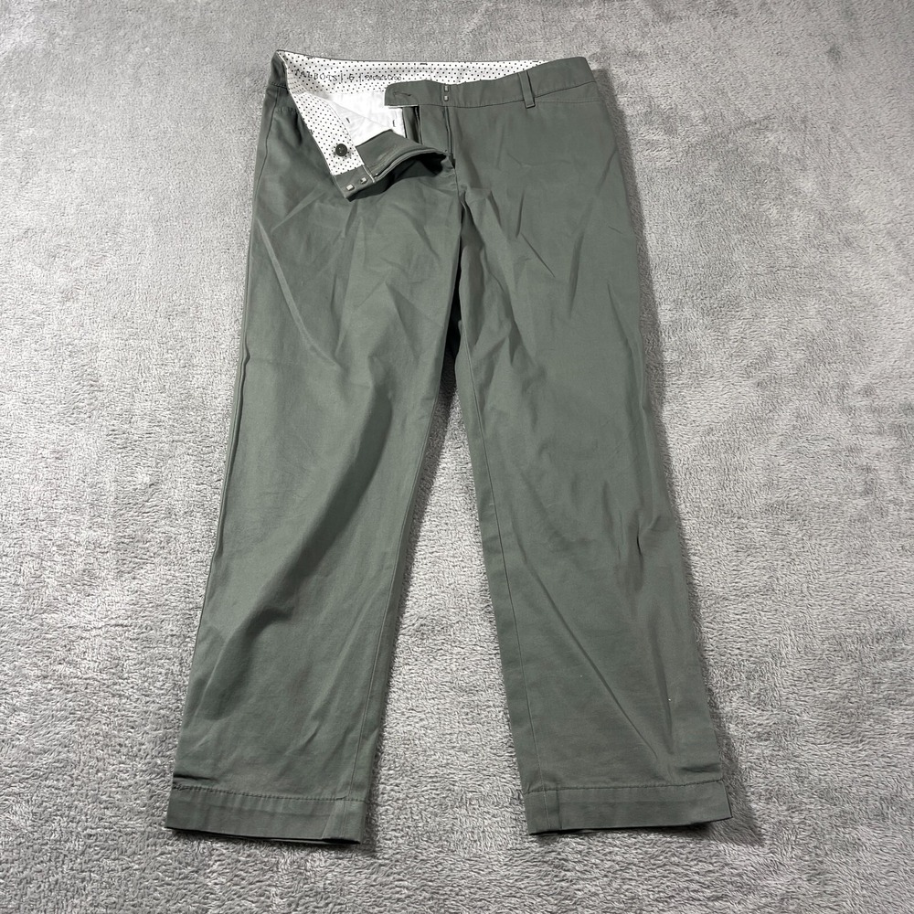 Talbots Perfect Crop Pants, Womens‎ Olive Green Casual Trousers